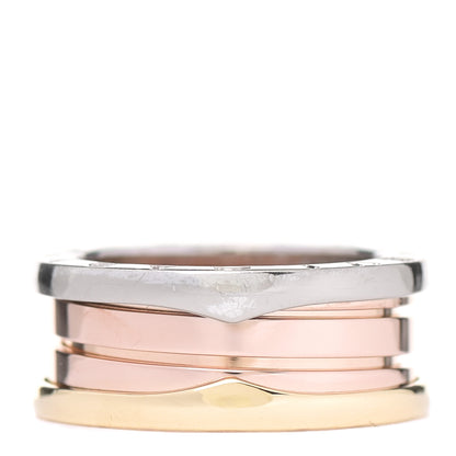 Bulgari 18K Rose White Yellow Gold B.Zero1 Three-Band Ring 52 6 3 of 6