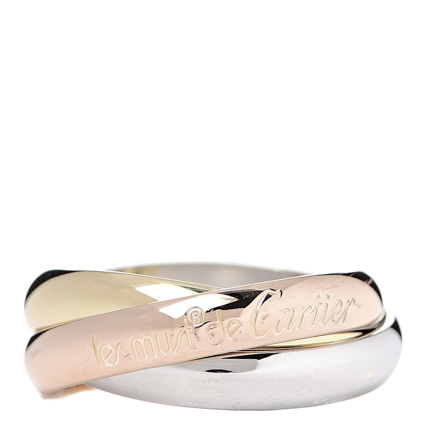 18K Pink Yellow White Gold Classic Les Must De Trinity Ring 52 6