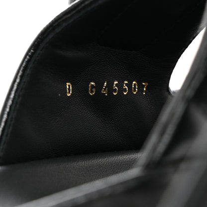 Chanel Lambskin Quilted Velcro Dad Chain CC Slide Sandals 36.5 Black 6 of 9