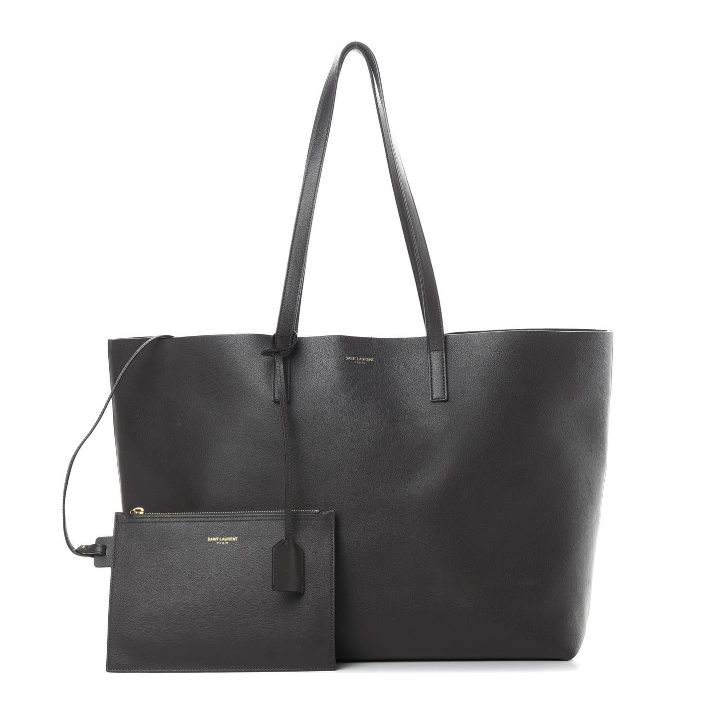 Calfskin Large Shopping Tote Coal