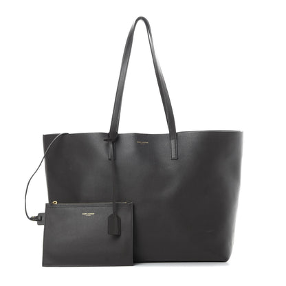 Saint Laurent Calfskin Large Shopping Tote Coal 1 of 15