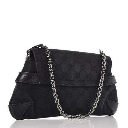 Gucci Monogram Horsebit Chain Clutch Black 3 of 13