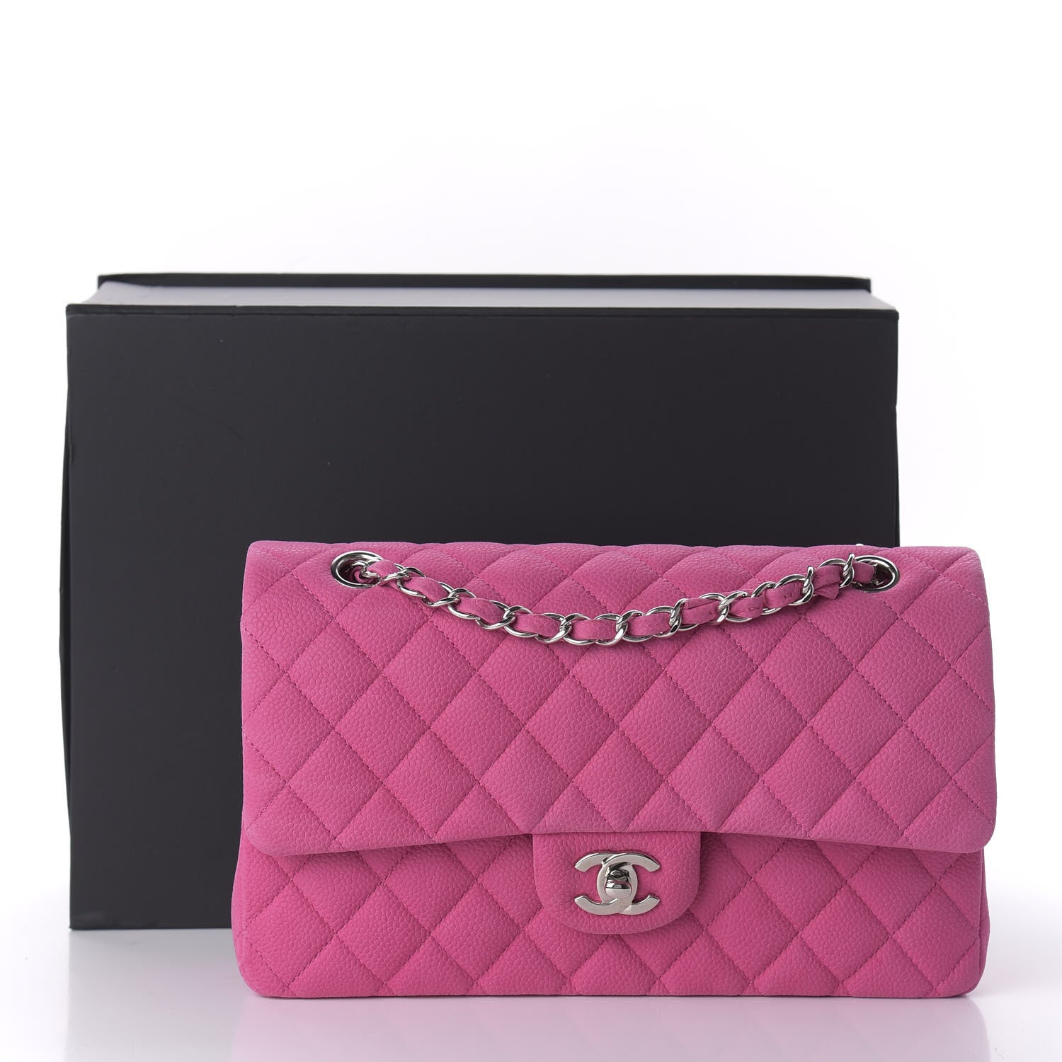 Chanel Iridescent Caviar Quilted Medium Double Flap Pink 12 of 12