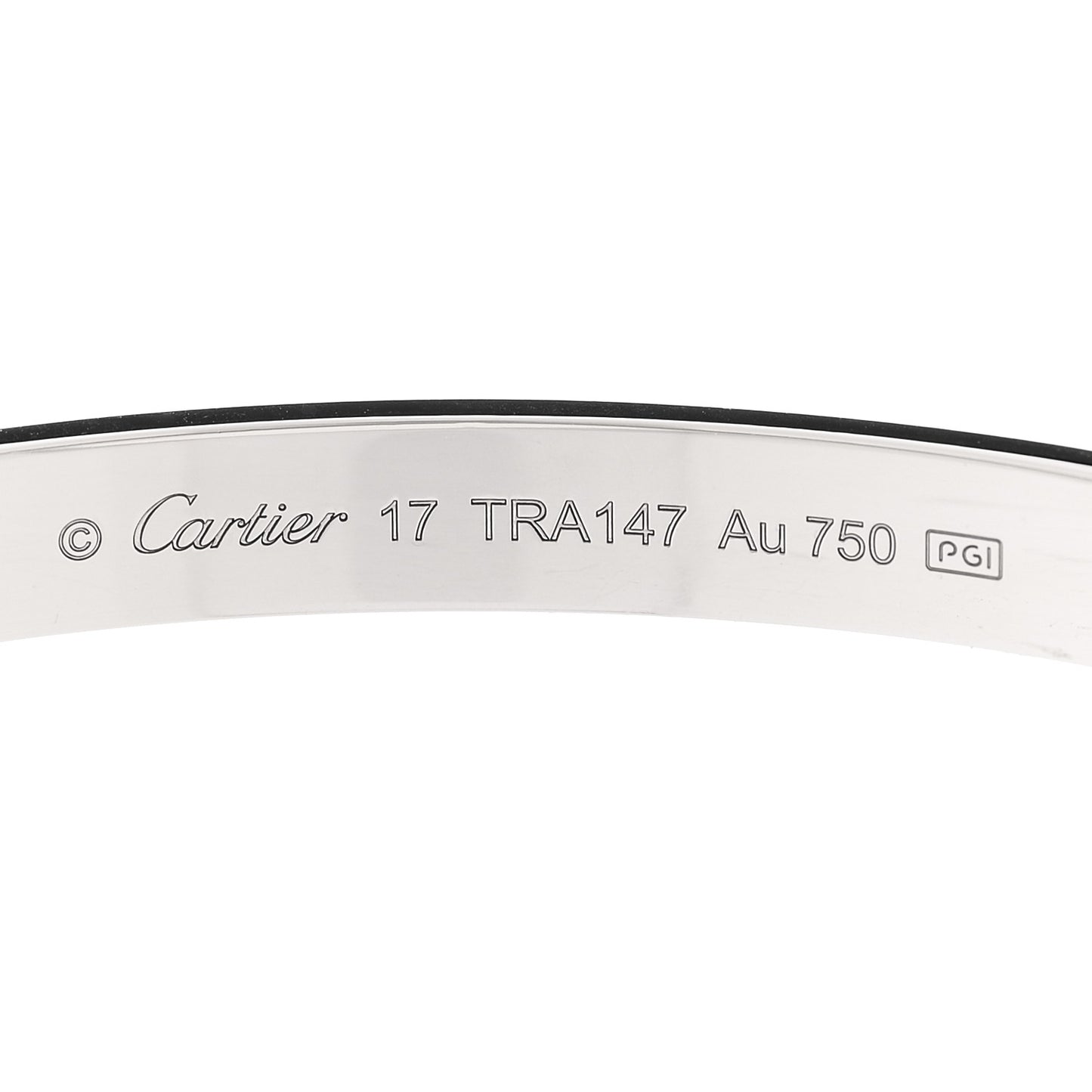 18K White Gold LOVE Bracelet 17