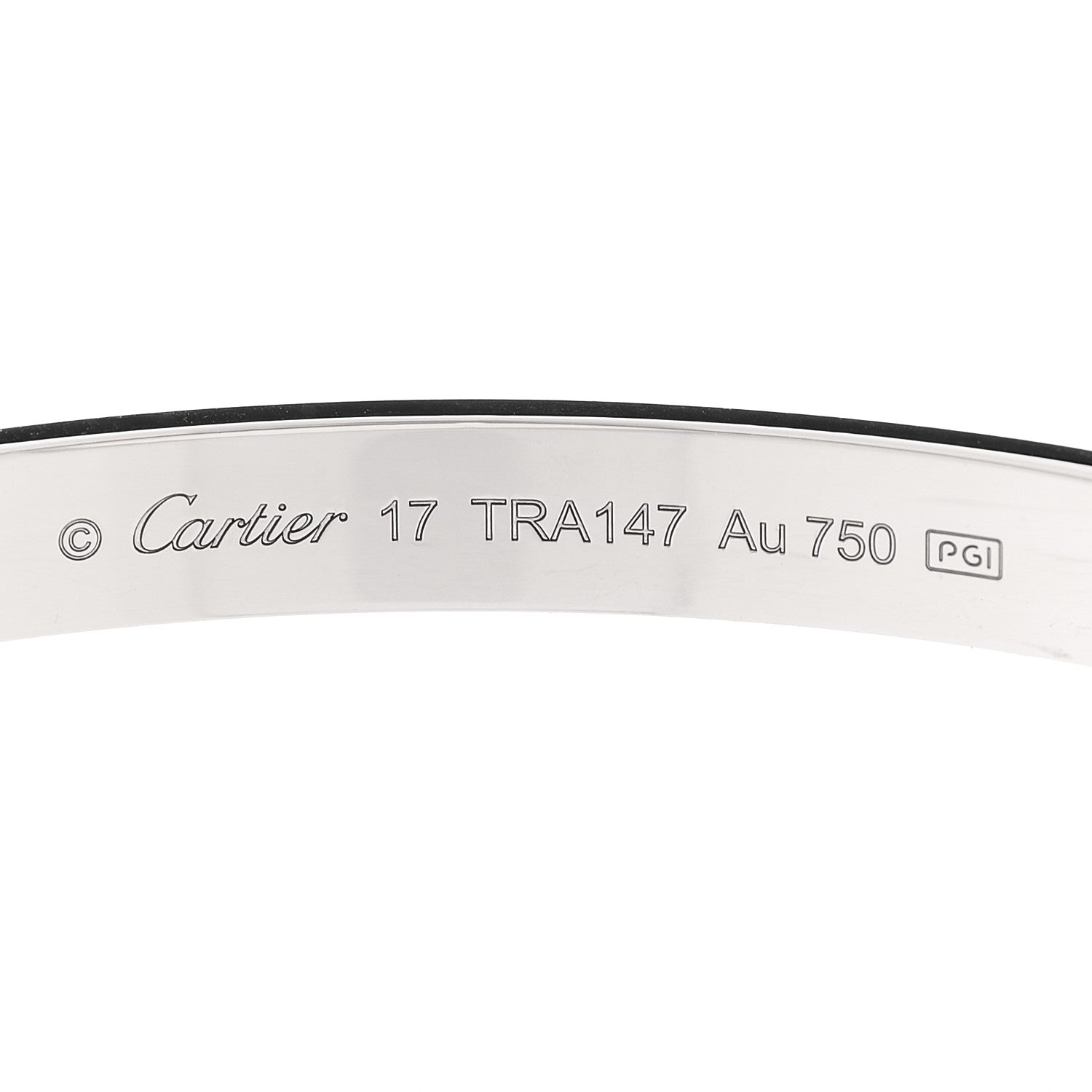 Cartier 18K White Gold LOVE Bracelet 17 4 of 9