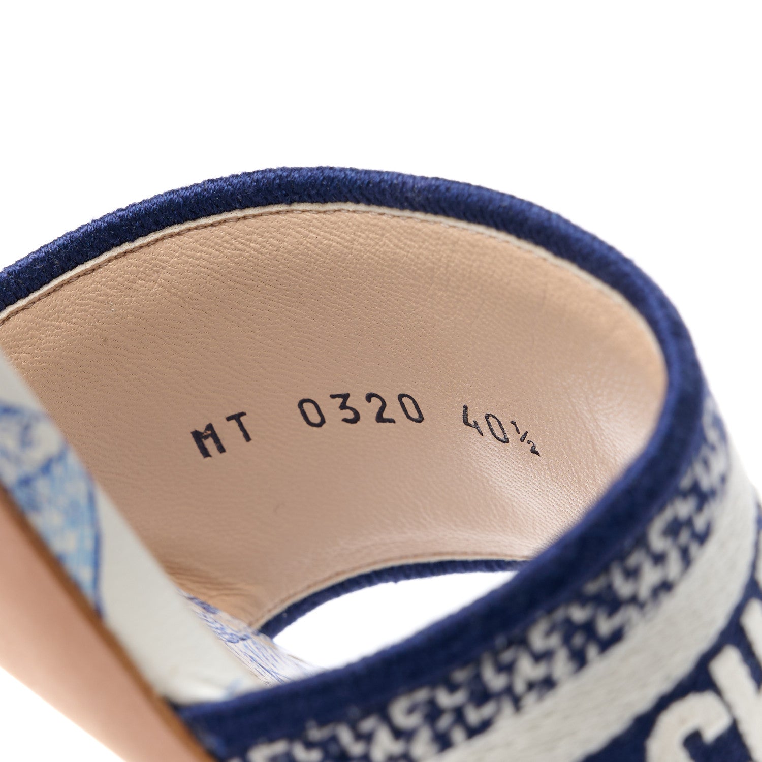 Christian Dior Canvas Around The World Embroidered Dway 40mm Slide Sandals 40.5 White Multicolor 8 of 9