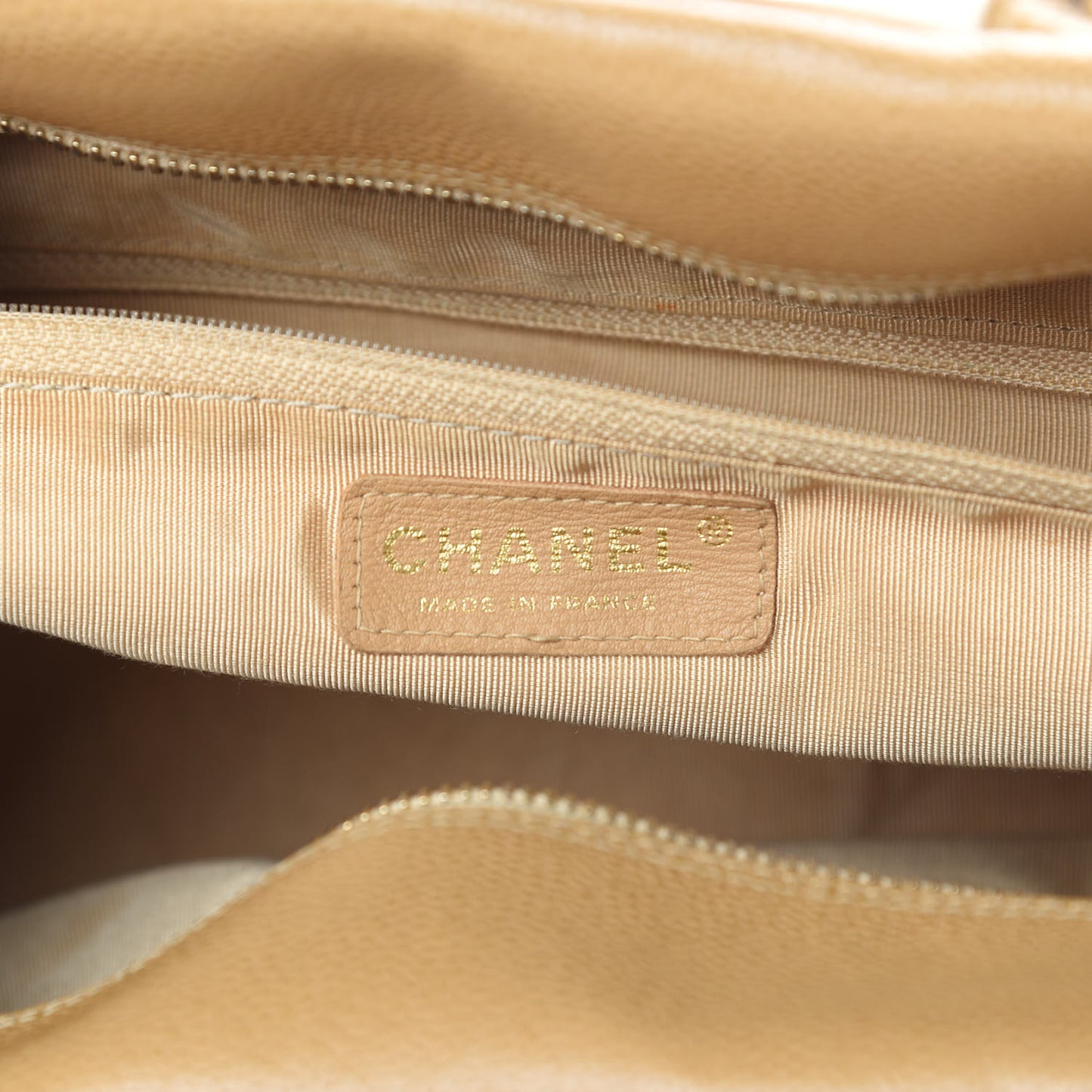 Caviar Quilted Large Bowler Bag Beige