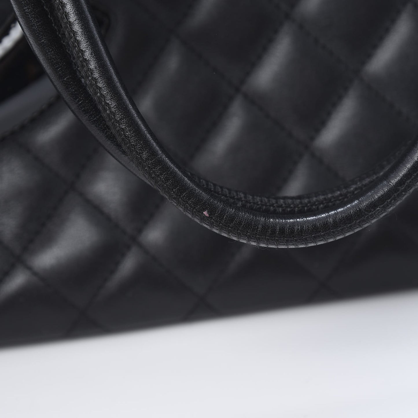 Calfskin Quilted Large Cambon Tote Black