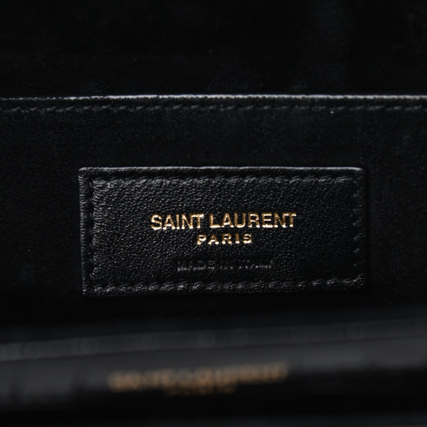 Saint Laurent Patent Crocodile Embossed Calfskin Le 61 Shoulder Bag Black 6 of 9