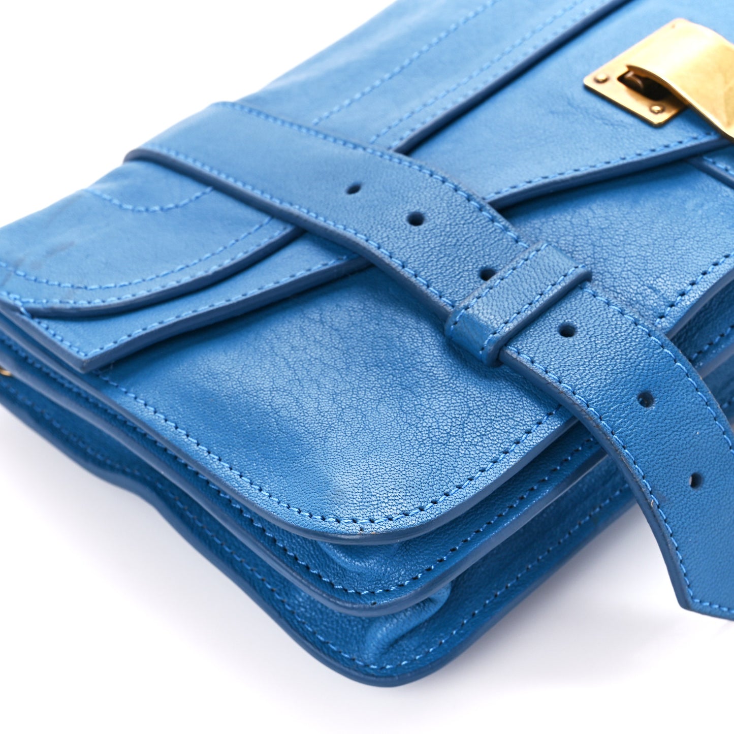 Lambskin PS1 Pochette Clutch Blue