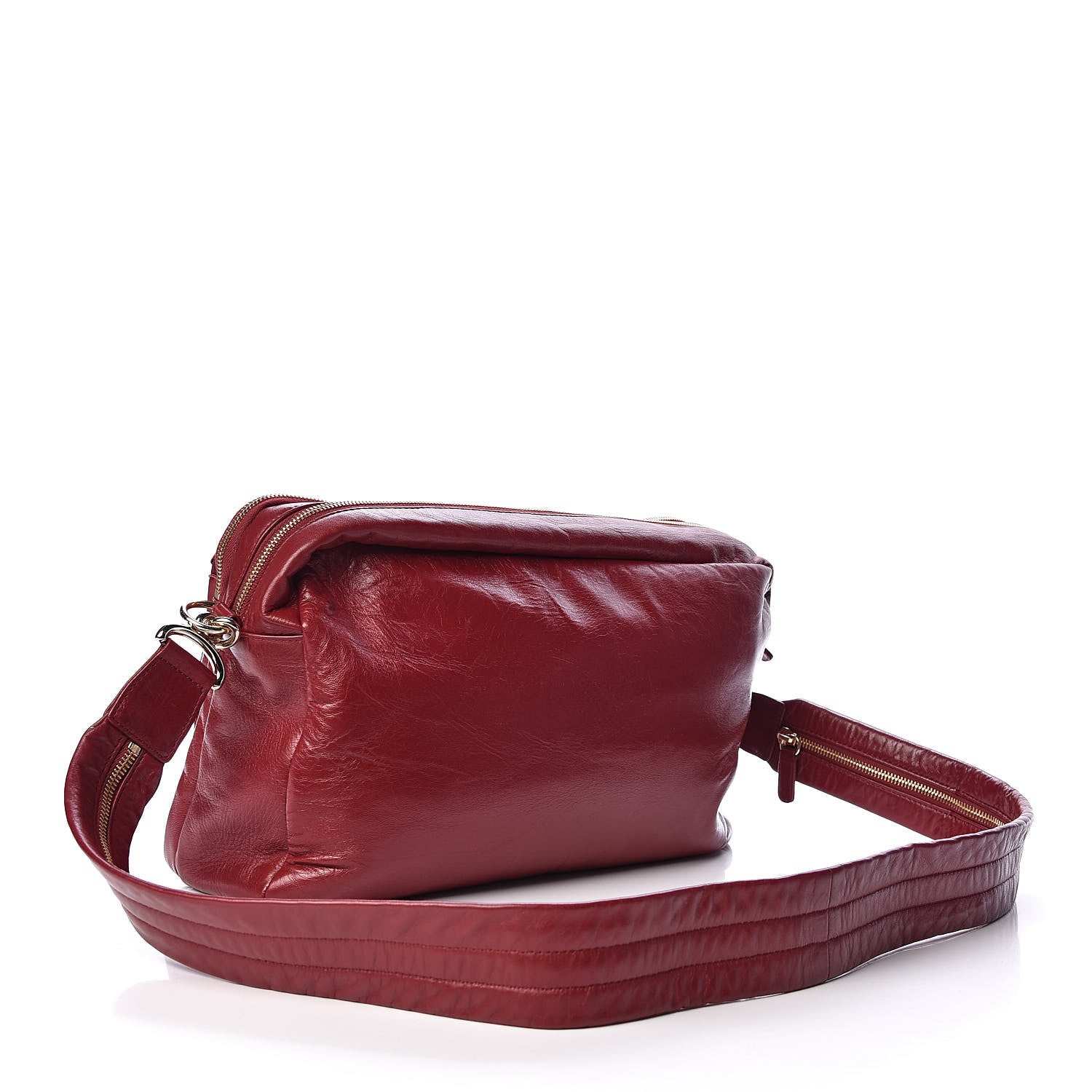 Chanel Lambskin Jersey Scales Camera Case Bordeaux 3 of 13