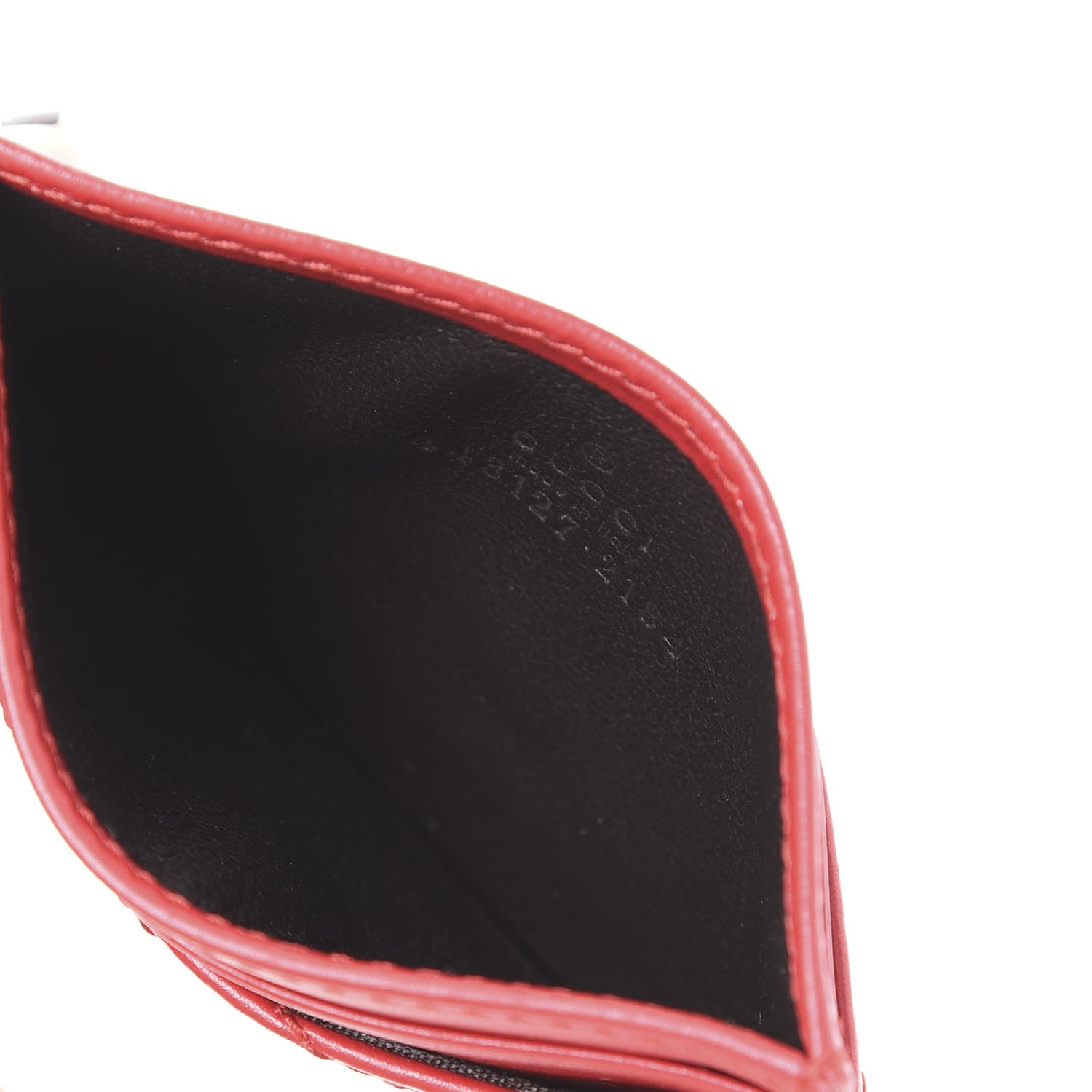 Gucci Calfskin Matelasse GG Marmont Card Holder Hibiscus Red 4 of 9