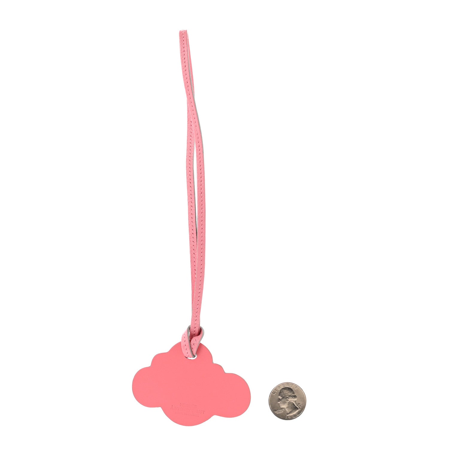 Hermes Chevre Mysore Swift Cloud Bag Charm Mauve Sylvestre Rose Ete 2 of 3