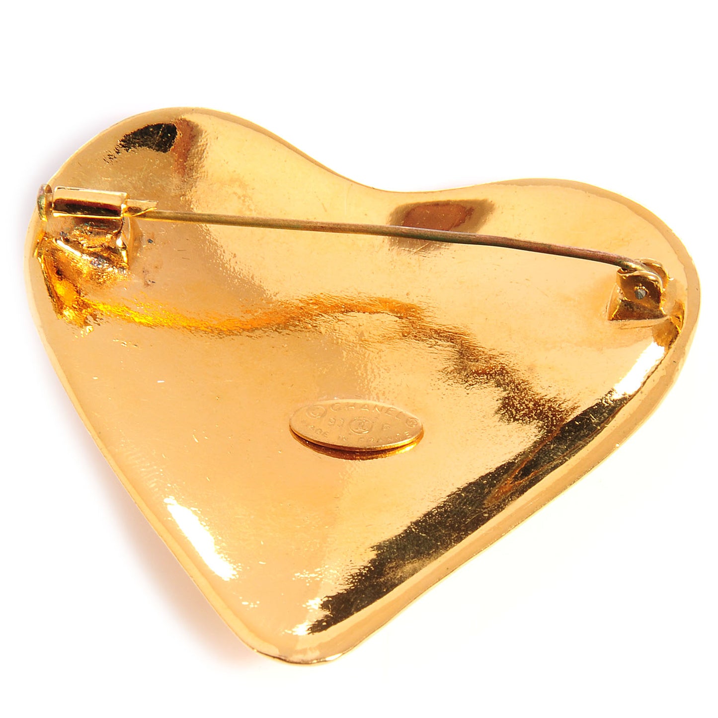 CC Heart Brooch Gold