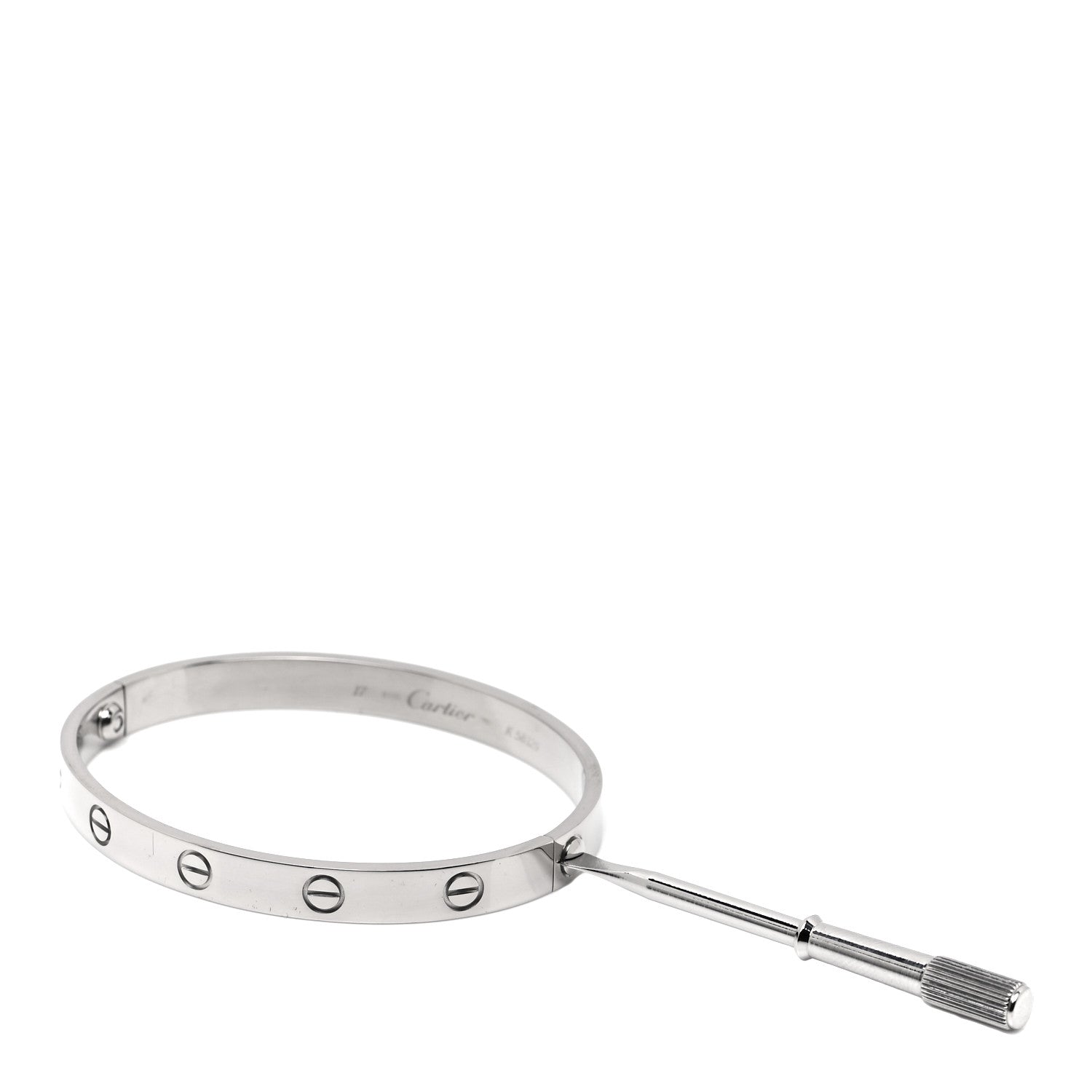 Cartier 18K White Gold LOVE Bracelet 17 4 of 5