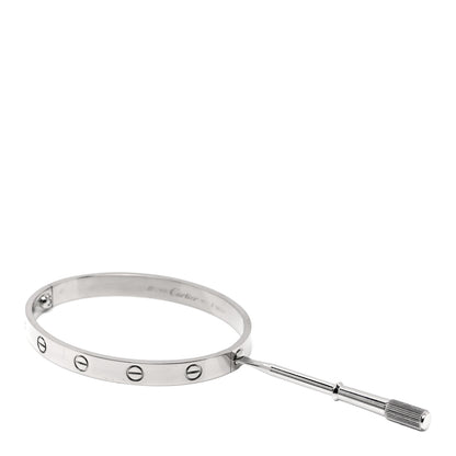 Cartier 18K White Gold LOVE Bracelet 17 4 of 5