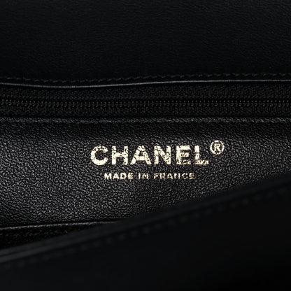 Chanel Calfskin Quilted Chevron In The City Bag Black 6 of 12