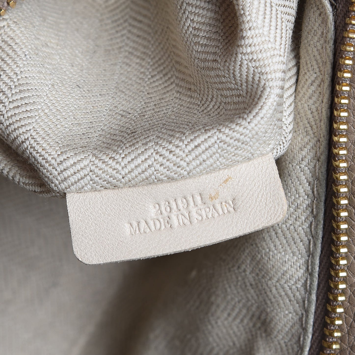 Grained Calfskin Small Puzzle Bag Sand Mink
