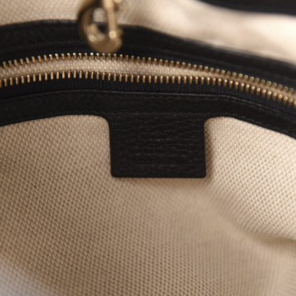 Gucci Pebbled Calfskin Medium Soho Chain Shoulder Bag Black 8 of 10
