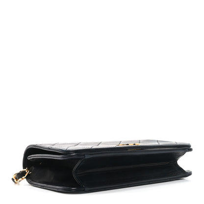 Chanel Lambskin Quilted Wallet On Chain WOC Black 4 of 11