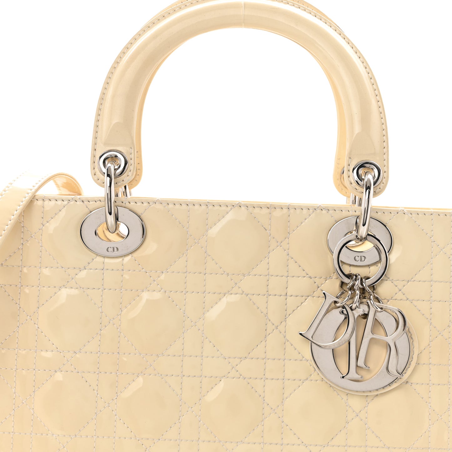 Patent Cannage Large Lady Dior White