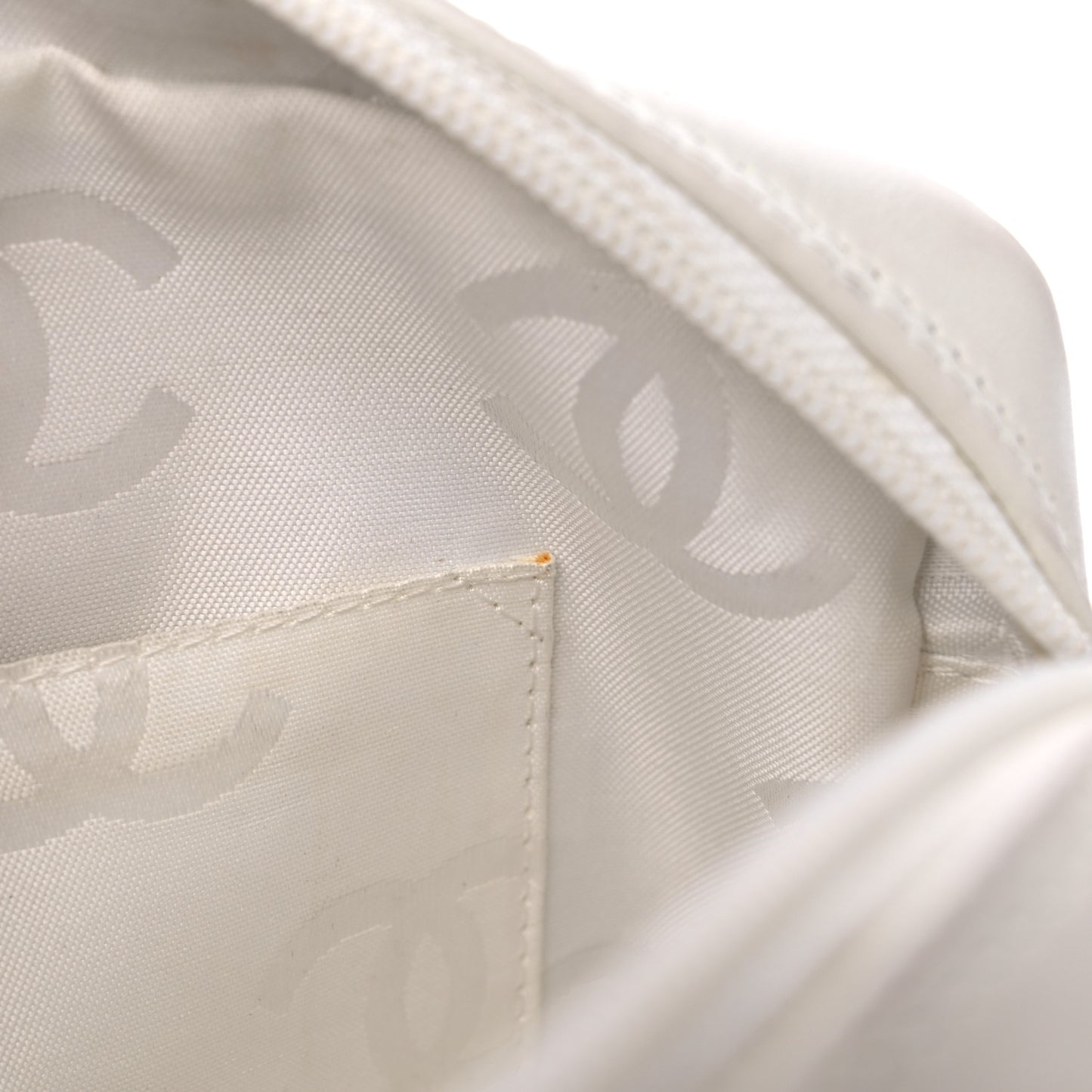 Calfskin Python Quilted Cambon Camera Case White