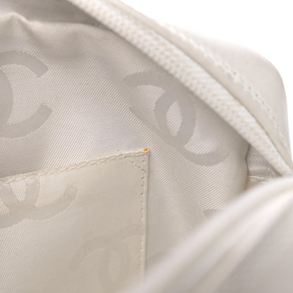 Chanel Calfskin Python Quilted Cambon Camera Case White 12 of 17