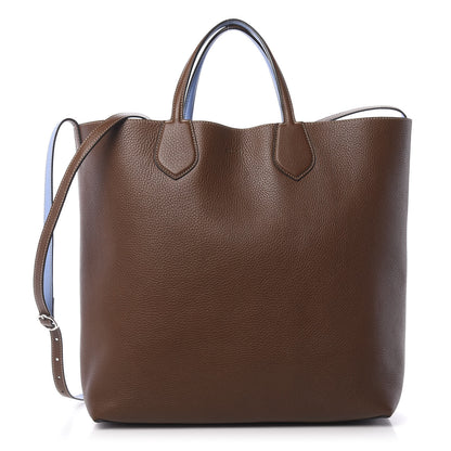 Gucci Cellarius Calfskin Bi-Color Medium Ramble Reversible Tote Nut Brown Mineral Blue 1 of 18