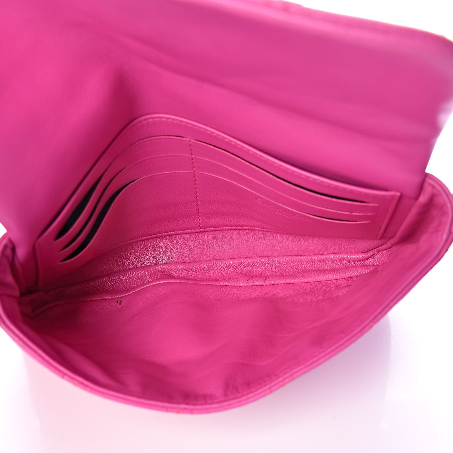 Lambskin Cannage New Lock Pouch Rose Sorbet