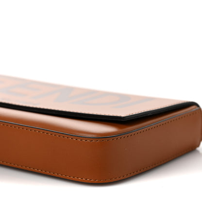 Fendi Vitello King Tamponato Logo Embossed Envelope Wallet On Chain with Pouches Cuoio 8 of 8