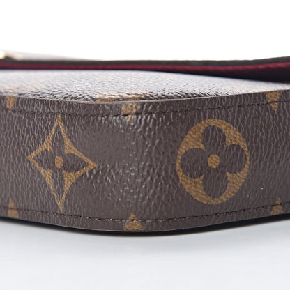 Louis Vuitton Monogram Pochette Felicie Chain Wallet Fuchsia 7 of 14
