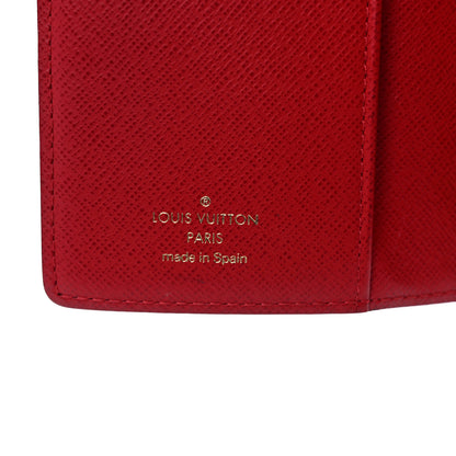 Louis Vuitton Damier Ebene Koala Small Ring Agenda Cover Red 6 of 6