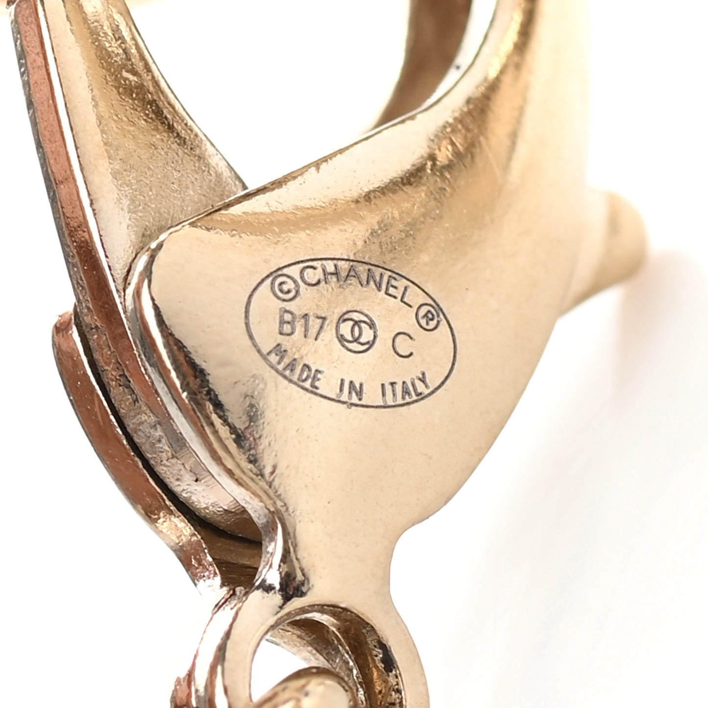 Metal Strass Crystal Chain Logo Belt Gold