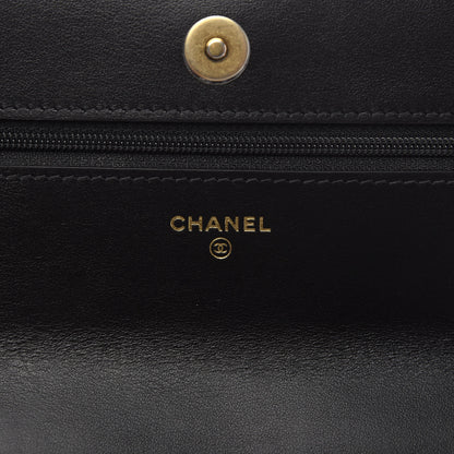 Chanel Lambskin Quilted 19 Wallet On Chain WOC Black 6 of 11