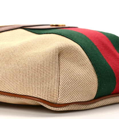 Gucci Vintage Canvas Web Belt Bag Sand Cuir 9 of 10