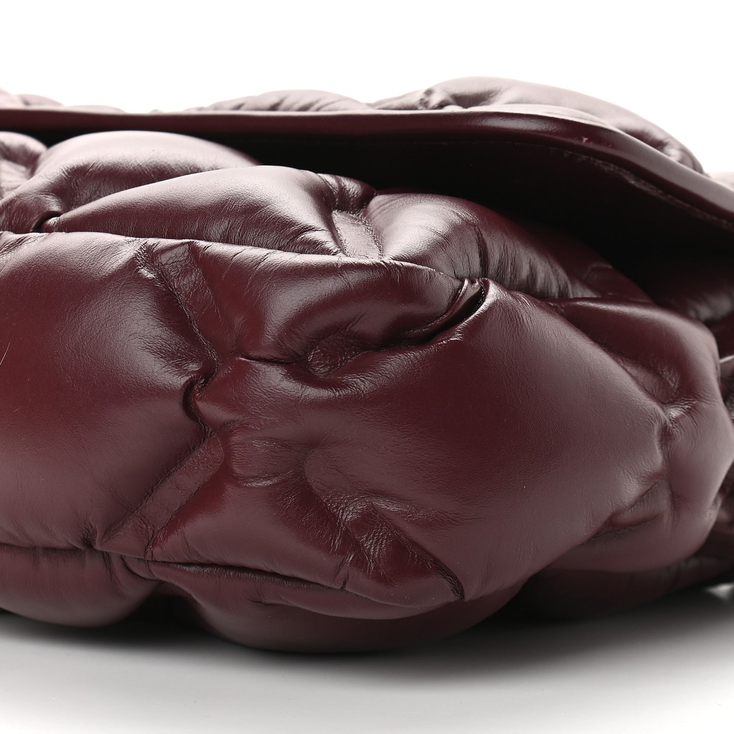 Calfskin Quilted Small Chesterfield Flap Burgundy