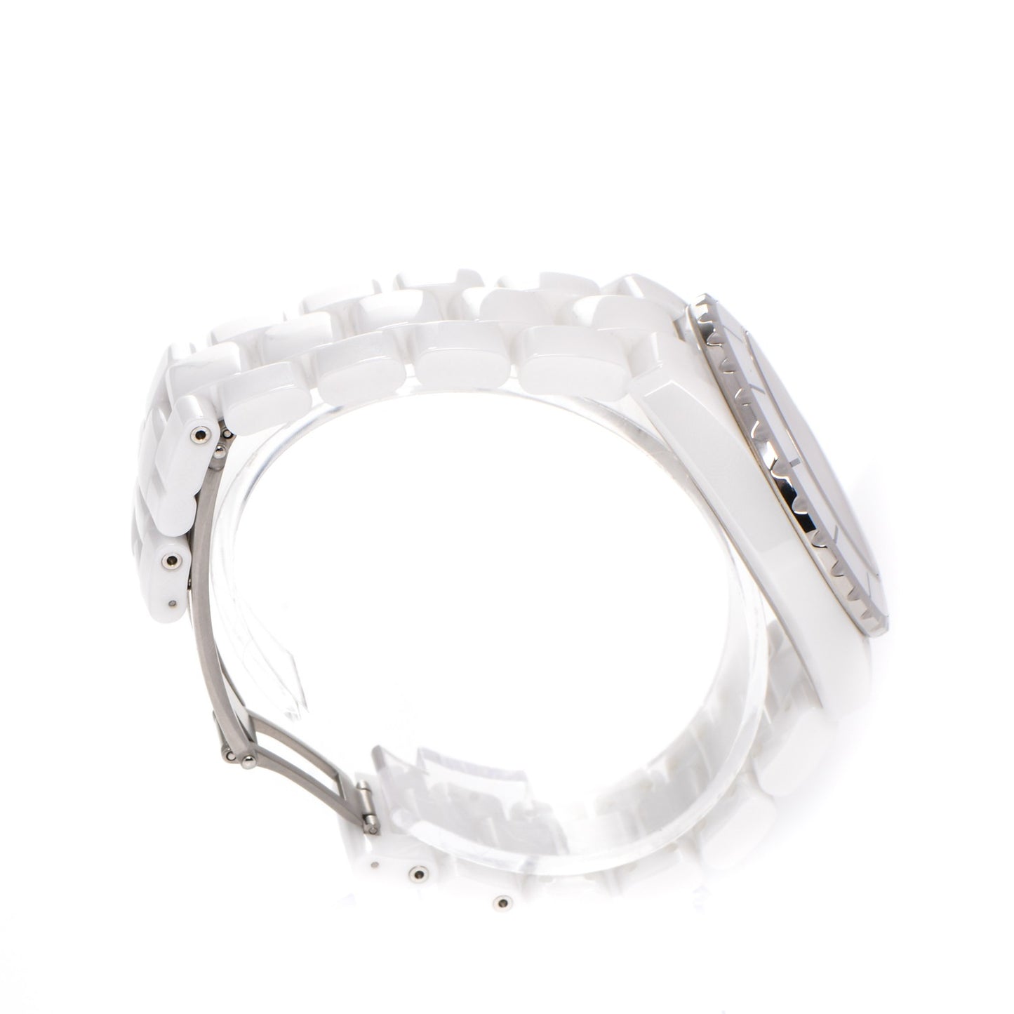 Stainless Steel Ceramic Diamond 38mm J12 Automatic Watch White