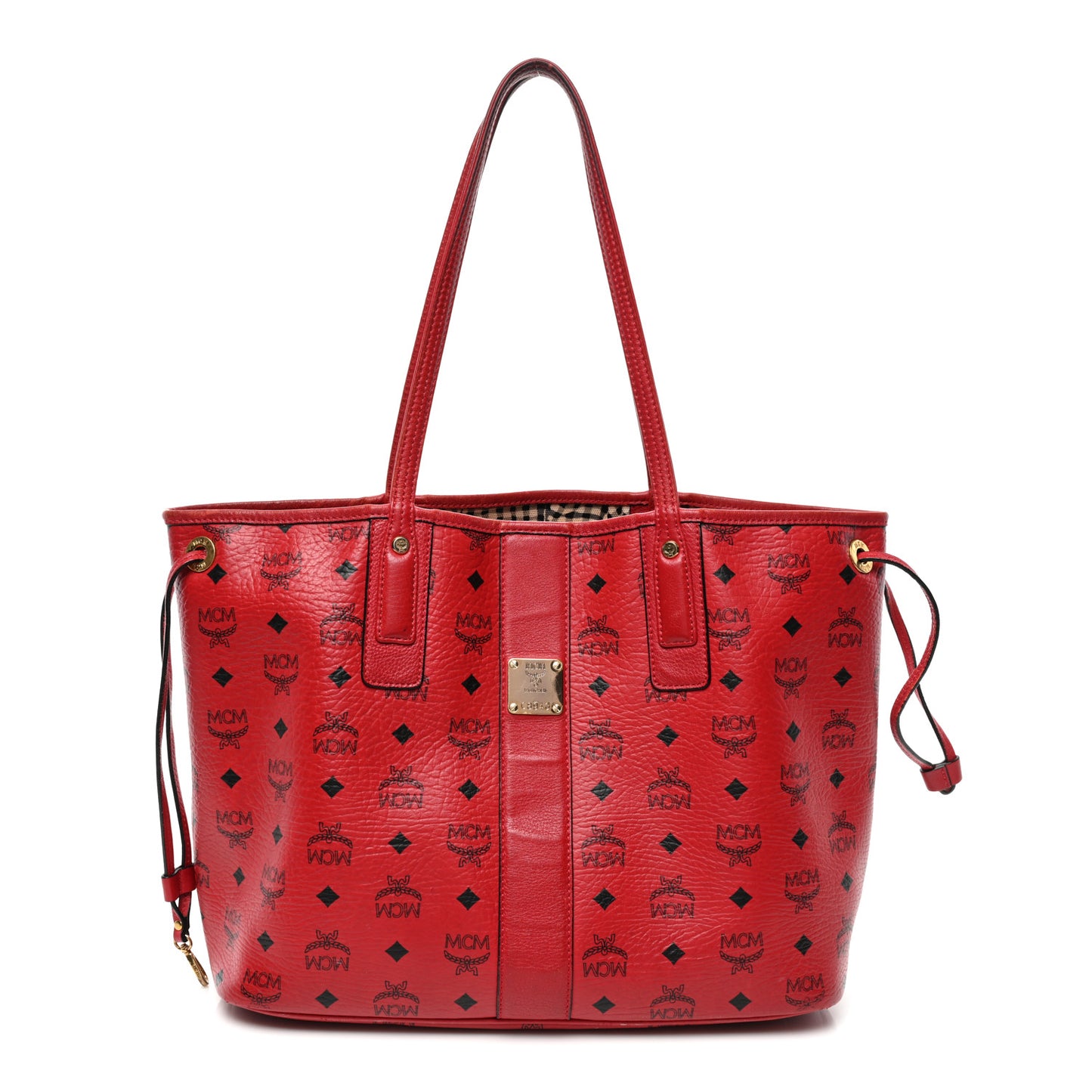 Visetos Medium Liz Reversible Shopper Tote Ruby Red