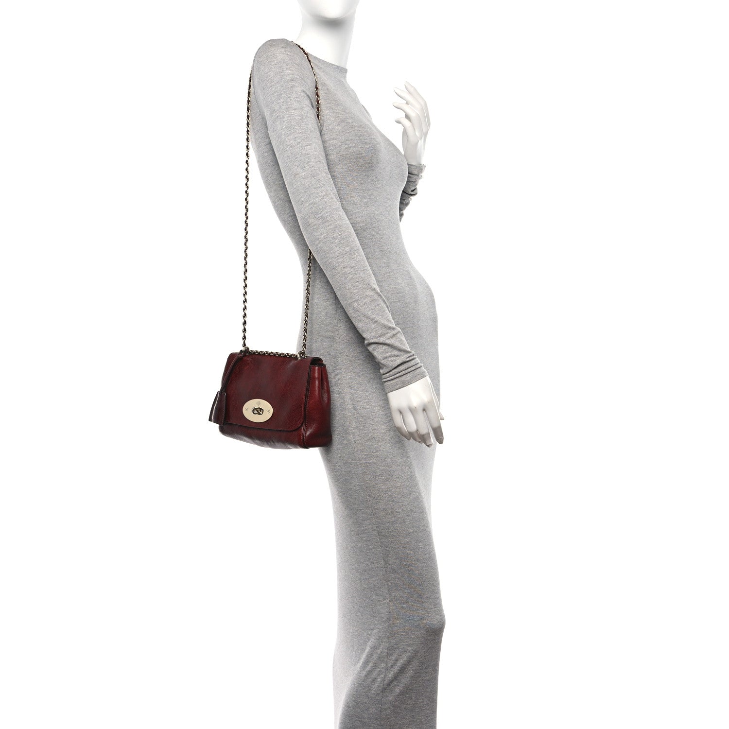 Mulberry Small Classic Grain Calfskin Small Lily Flap Oxblood 2 of 13