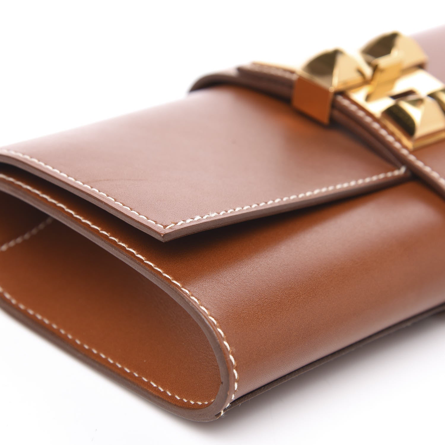 Hermes Tadelakt Medor Clutch Fauve 10 of 11
