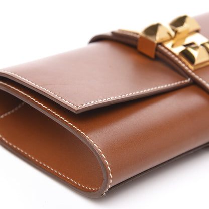 Hermes Tadelakt Medor Clutch Fauve 10 of 11