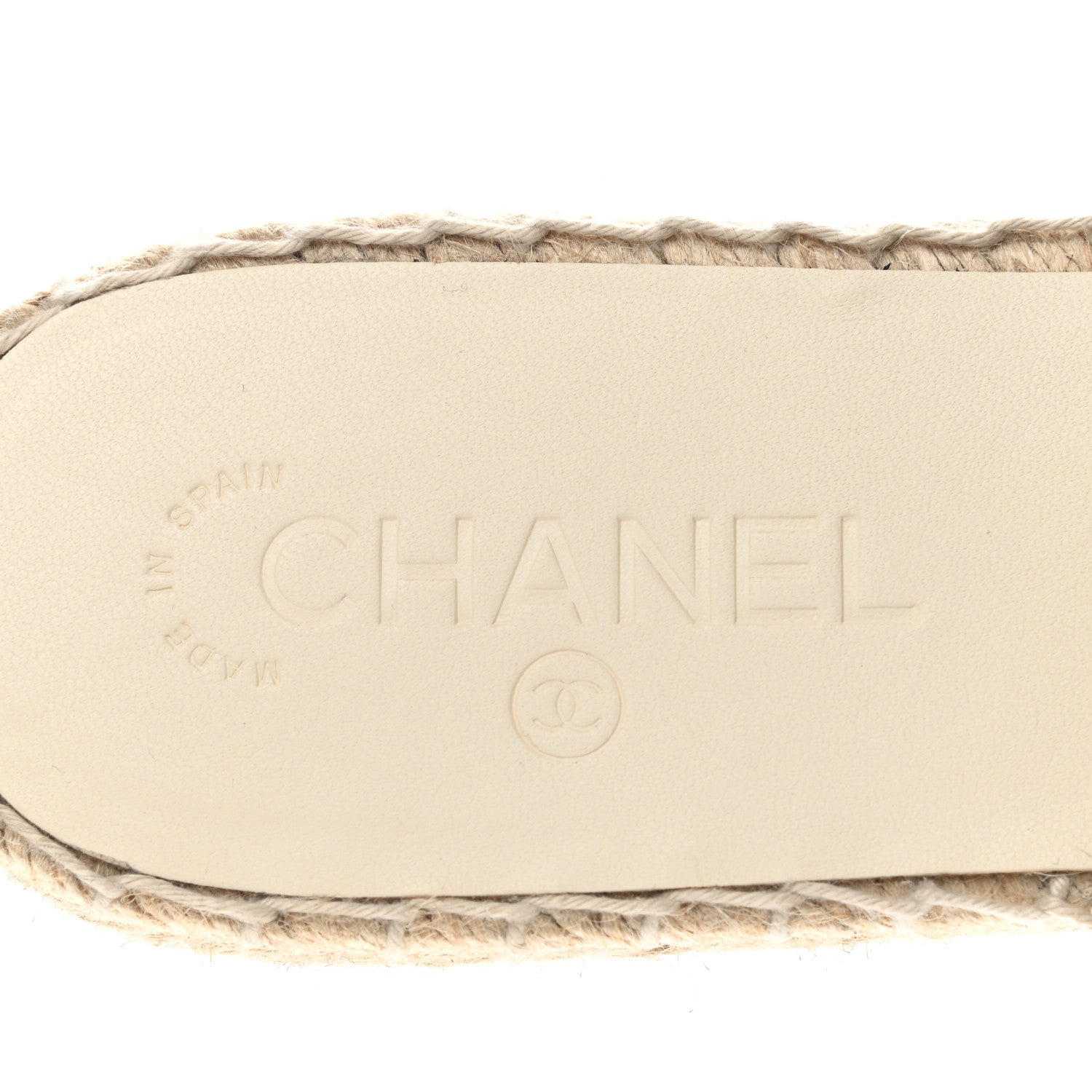 Chanel Iridescent Goatskin CC Espadrille Mules 41 Ivory Black 8 of 10