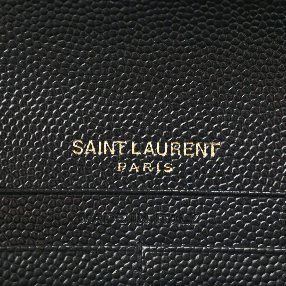 Saint Laurent Grain De Poudre Matelasse Chevron Monogram Flap Wallet Black 6 of 11