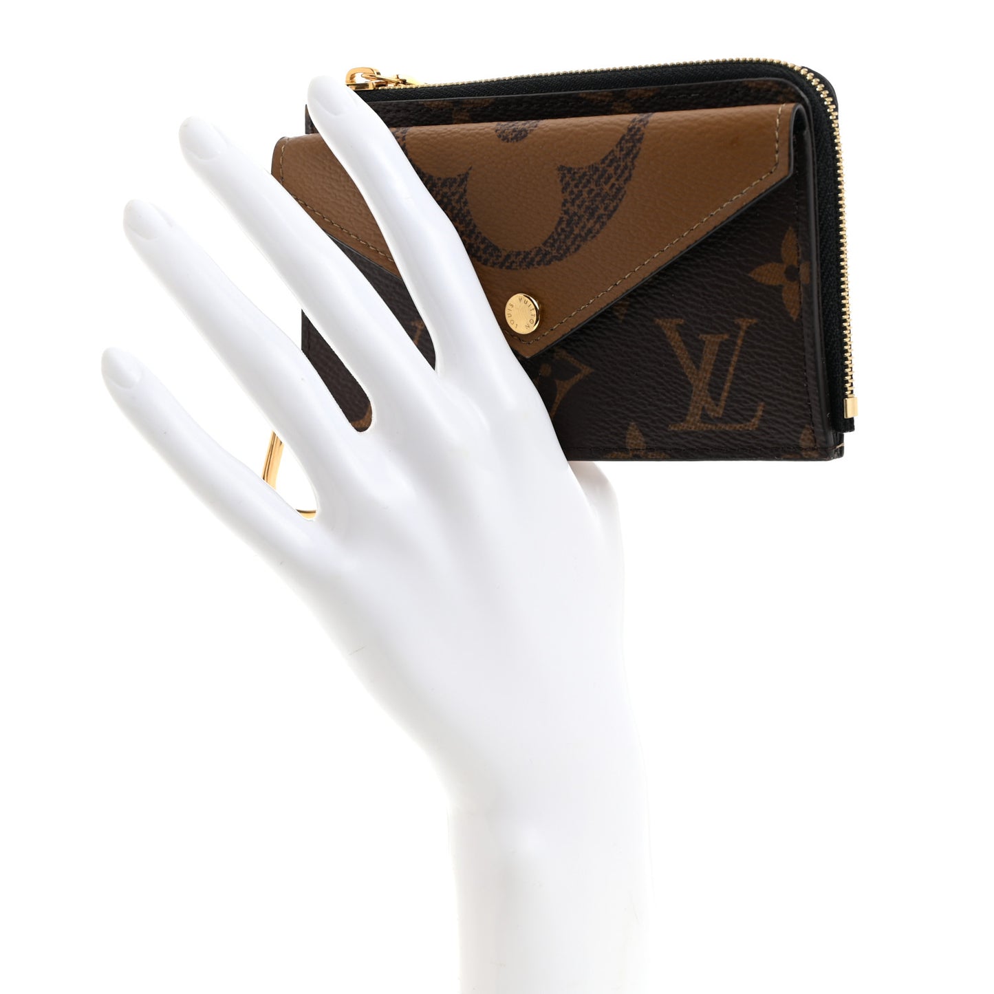 Reverse Monogram Recto Verso Card Holder Brown