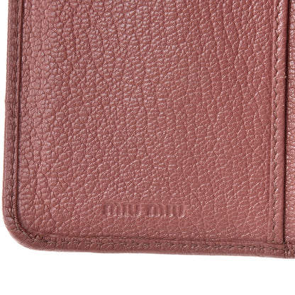 Miu Miu Goatskin Madras Flap Wallet Antico 7 of 16