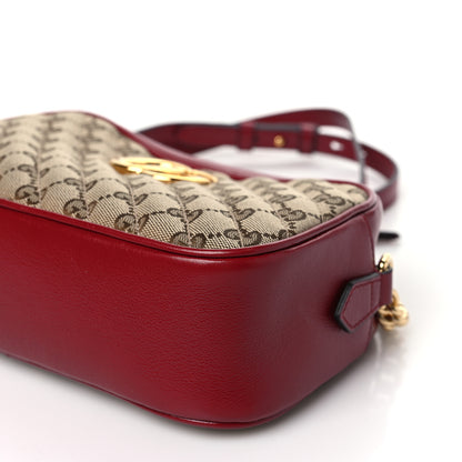 Gucci Monogram Azalea Calfskin Matelasse Diagonal Small GG Marmont Chain Shoulder Bag Beige Ebony New Cherry Red 10 of 11