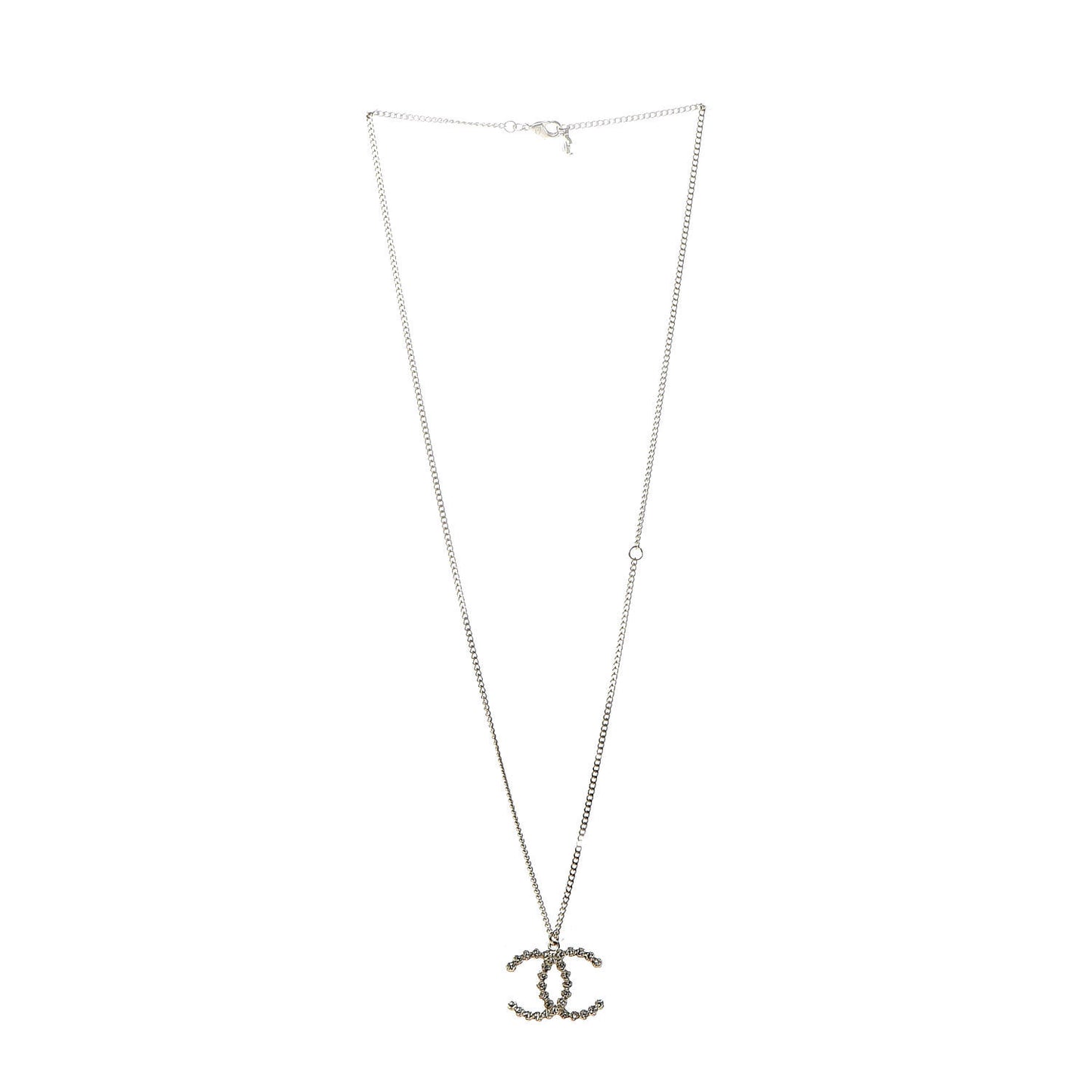 Crystal CC Pendant Necklace Gold