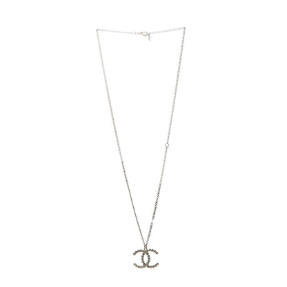 Chanel Crystal CC Pendant Necklace Gold 3 of 6