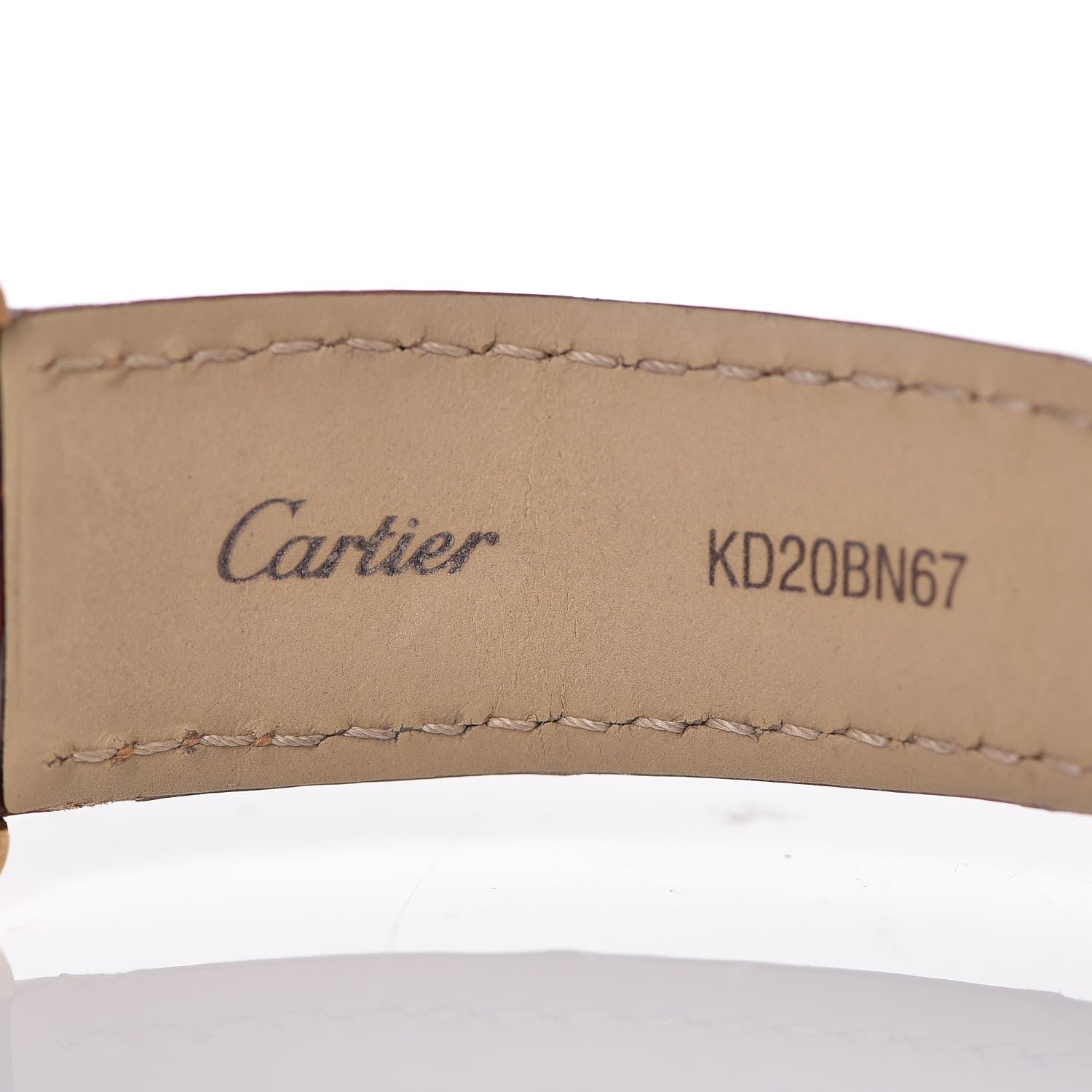 Cartier 18K Yellow Gold Alligator 26mm Tank Louis Quartz Watch Brown 8 of 11