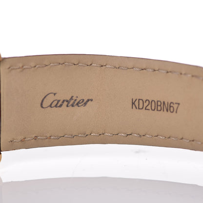 Cartier 18K Yellow Gold Alligator 26mm Tank Louis Quartz Watch Brown 8 of 11